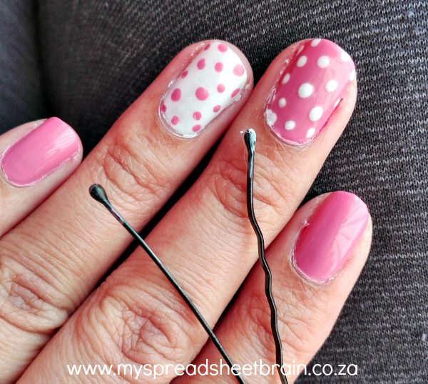 polka dot nail art