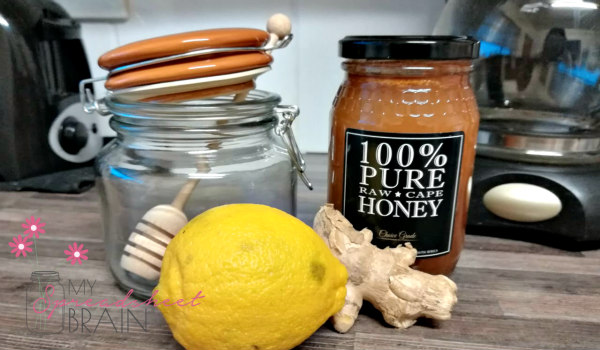 honey, lemon and ginger flu remedy